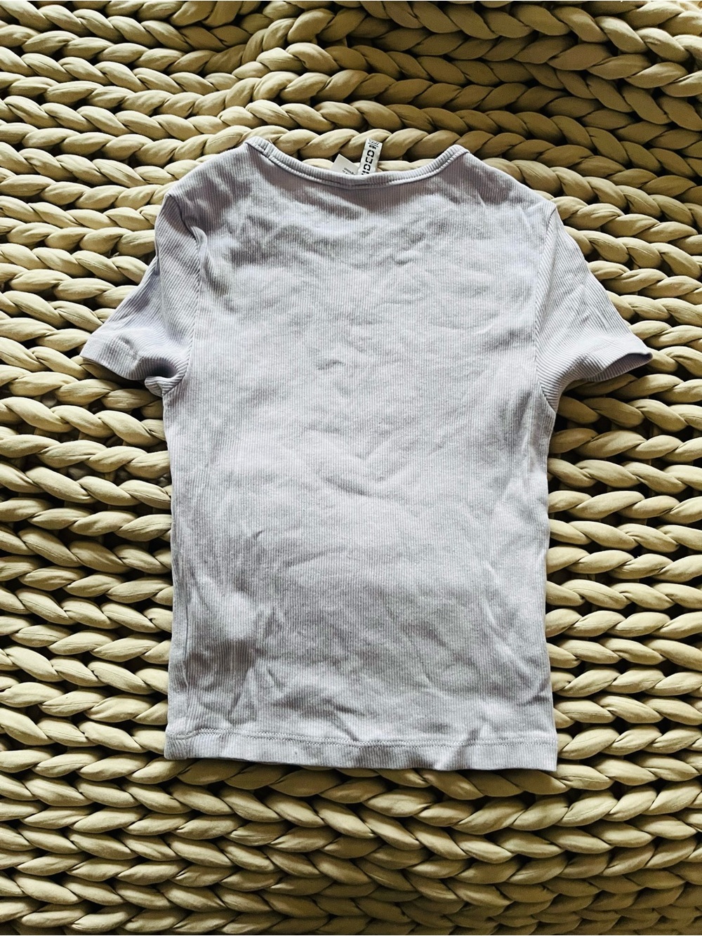 H&M Divided Ribbed Light Blue Crewneck Tee - Picture 5 of 6